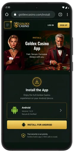 Goldex Android App Installation