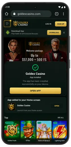 Goldex App Installed Successfully